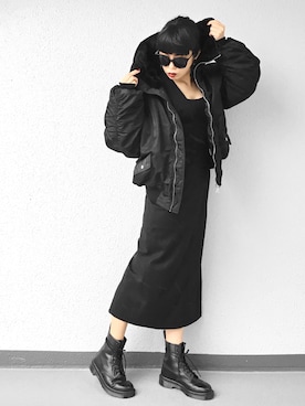「H&M（エイチ・アンド・エム）のアイテム（サングラス）」を使った、Aiさん（レディース・163cm）の秋コーディネート
