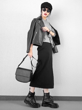 「Dr. Martens（ドクターマーチン）の＜Dr. Martens＞MONO 8アイレットブーツ ◆（ブーツ）」を使った、Aiさん（レディース・163cm）の秋コーディネート