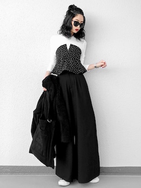 「Another Edition」｜「アイテム（その他アウター）」を使った、Aiさん（レディース・163cm）の冬コーディネート