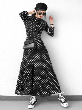 「WEGO（ウィゴー）のWEGO/リムレスラウンドタイプサングラス（サングラス）」を使った、Aiさん（レディース・163cm）の春コーディネート