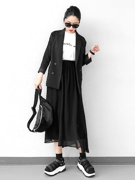 「STUDIOUS（ステュディオス）のアイテム（ジャケット/アウター）」を使った、Aiさん（レディース・163cm）の春コーディネート