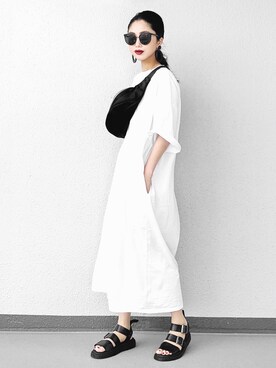「JOURNAL STANDARD LUXE（ジャーナルスタンダード　ラックス）のアイテム（ワンピース/ドレス）」を使った、Aiさん（レディース・163cm）の夏コーディネート