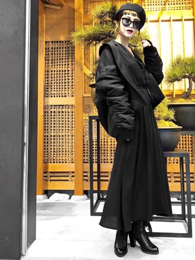 「HARE（ハレ）のアイテム（MA-1）」を使った、Aiさん（レディース・163cm）の秋コーディネート