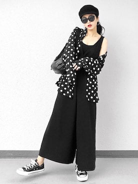 「DHOLIC（ディーホリック）のアイテム（オールインワン・サロペット）」を使った、Aiさん（レディース・163cm）の秋コーディネート