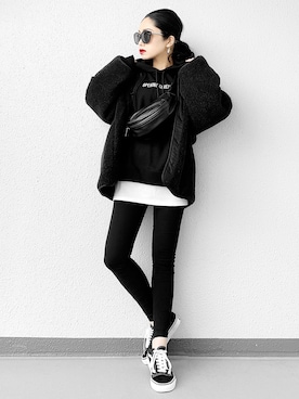 「CLANE（クラネ）のアイテム（その他アウター）」を使った、Aiさん（レディース・163cm）の冬コーディネート