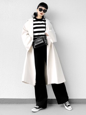 「AKTE」｜「アイテム（その他アウター）」を使った、Aiさん（レディース・163cm）の冬コーディネート