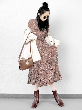 「DHOLIC（ディーホリック）のアイテム（その他アウター）」を使った、Aiさん（レディース・163cm）の冬コーディネート