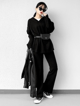 「DHOLIC（ディーホリック）のアイテム（ボディバッグ/ウエストポーチ）」を使った、Aiさん（レディース・163cm）の春コーディネート