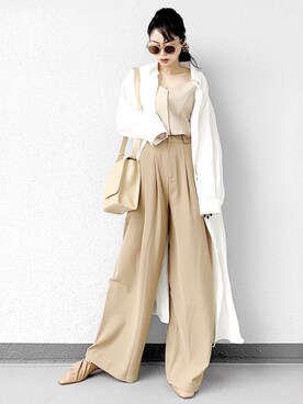 「MURUA（ムルーア）のアイテム（ピアス（両耳用））」を使った、Aiさん（レディース・163cm）の春コーディネート