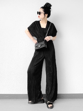 「ZARA（ザラ）のアイテム（オールインワン・サロペット）」を使った、Aiさん（レディース・163cm）の夏コーディネート