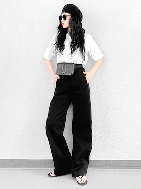 「ウエストイン」｜「アイテム（ビーチサンダル）」を使った、Aiさん（レディース・163cm）の夏コーディネート