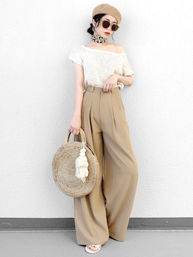 「LVEU.（ラブユ.）のアイテム（財布/小物）」を使った、Aiさん（レディース・163cm）の夏コーディネート