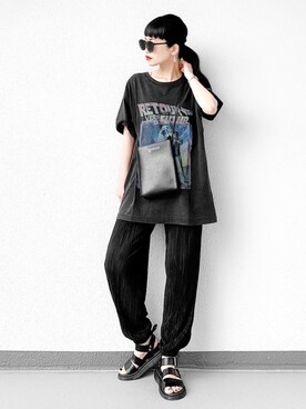 「Dr. Martens（ドクターマーチン）のDr.Martens　GRYPHON（サンダル）」を使った、Aiさん（レディース・163cm）の夏コーディネート