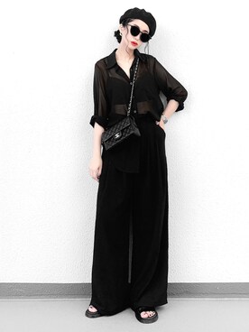 「chanel」｜「アイテム（ハンチング/ベレー帽）」を使った、Aiさん（レディース・163cm）の夏コーディネート