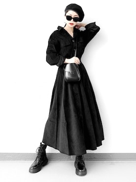 「3rdspring」｜「アイテム（ハンチング/ベレー帽）」を使った、Aiさん（レディース・163cm）の秋コーディネート