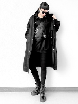 「LVEU.（ラブユ.）のアイテム（モッズコート）」を使った、Aiさん（レディース・163cm）の秋コーディネート
