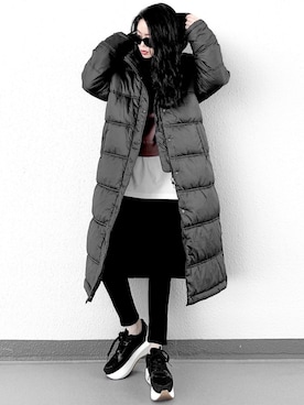 「DHOLIC STYLE（ディーホリックスタイル）のアイテム（ジャケット/アウター）」を使った、Aiさん（レディース・163cm）の冬コーディネート