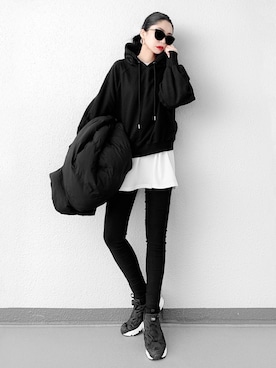 「EMODA（エモダ）のアイテム」を使った、Aiさん（レディース・163cm）の冬コーディネート