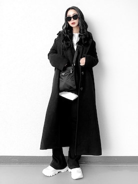「MOUSSY（マウジー）のアイテム（その他アウター）」を使った、Aiさん（レディース・163cm）の冬コーディネート