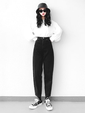 「JEANASIS（ジーナシス）のアイテム（帽子）」を使った、Aiさん（レディース・163cm）の冬コーディネート