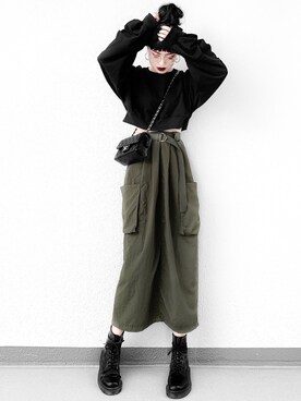 「Dr. Martens（ドクターマーチン）の＜Dr. Martens＞MONO 8アイレットブーツ ◆（ブーツ）」を使った、Aiさん（レディース・163cm）の春コーディネート