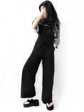「LVEU.（ラブユ.）のアイテム（サロペット/オーバーオール）」を使った、Aiさん（レディース・163cm）の春コーディネート