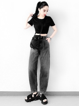 「PRADA（プラダ）のアイテム」を使った、Aiさん（レディース・163cm）の夏コーディネート