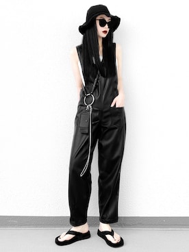 「ZARA（ザラ）のアイテム（オールインワン・サロペット）」を使った、Aiさん（レディース・163cm）の夏コーディネート