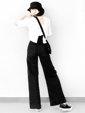 「PRADA（プラダ）のPrada - ファスナー ショルダーバッグ - men - ナイロン - ワンサイズ（ショルダーバッグ）」を使った、Aiさん（レディース・163cm）の夏コーディネート