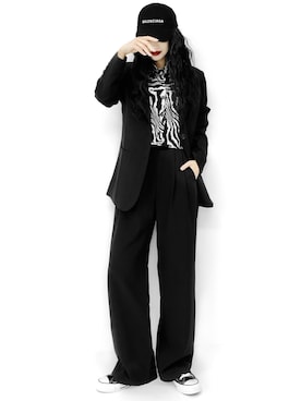 「LVEU.（ラブユ.）のアイテム（セットアップ）」を使った、Aiさん（レディース・163cm）の秋コーディネート