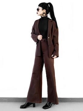 「MOUSSY（マウジー）のアイテム（テーラードジャケット）」を使った、Aiさん（レディース・163cm）の秋コーディネート