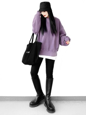 「PRADA（プラダ）のアイテム（帽子）」を使った、Aiさん（レディース・163cm）の秋コーディネート