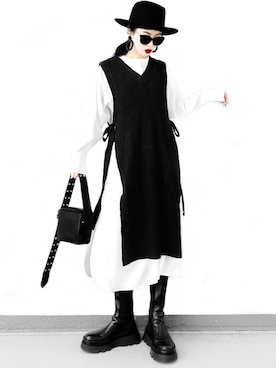 「KBF+（ケービーエフプラス）のアイテム」を使った、Aiさん（レディース・163cm）の秋コーディネート