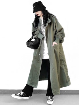 「Ungrid（アングリッド）のアイテム（その他アウター）」を使った、Aiさん（レディース・163cm）の冬コーディネート