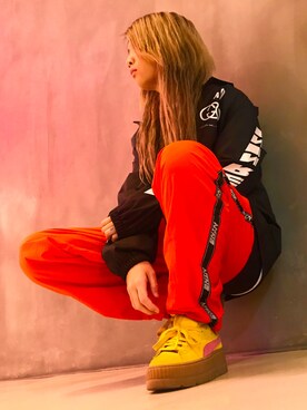 「puma by rhianna」｜☞♡☜ҢѦ-ҬѦӤ!!*。さん（レディース・160cm）の冬コーディネート