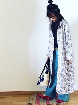 「スプリングSENSEOFPLACE」｜「アイテム（シャツワンピース）」を使った、mari◡̈♥︎さん（レディース・155cm）の春コーディネート