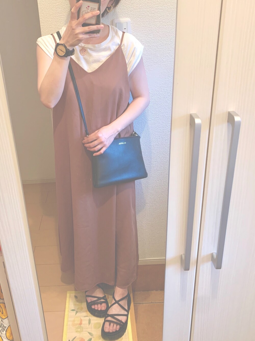 「チビコーデ、チビーズ✳︎、低身長、おしゃれさんと繋がりたい」｜「Heatherのコットンベーシックノースリーブ　851394（Tシャツ/カットソー、ホワイト系）」を使った、ち び ま る 🐰さん（レディース・147cm）の夏コーディネートの1枚目の写真