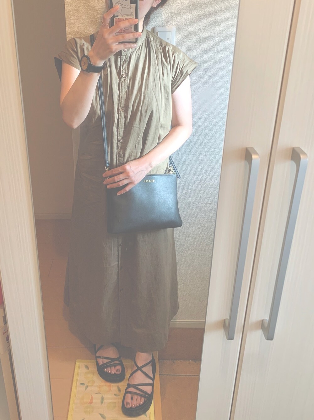 「チビーズ✳︎、チビコーデ、低身長、おしゃれさんと繋がりたい」｜「lala Bornの【LOOK UP】カットガラス腕時計（アナログ腕時計、ブラック系）」を使った、ち び ま る 🐰さん（レディース・147cm）の夏コーディネートの1枚目の写真
