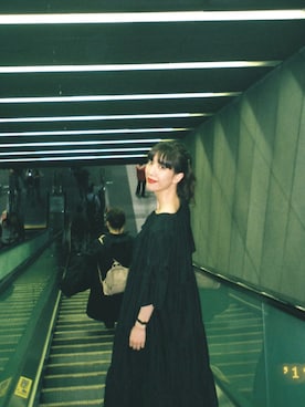 「style mixerのアイテム（ワンピース、ブラック系）」を使った、MISAKIさん（レディース・176cm）の夏コーディネート