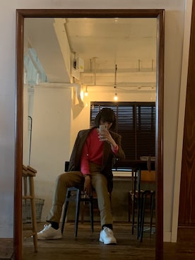 「ZARA（ザラ）のアイテム（ニット/セーター、ピンク系）」を使った、MISAKIさん（レディース・176cm）の夏コーディネート