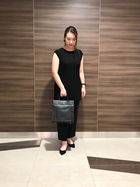「interstaple（インターステイプル）のアイテム」を使った、中村有希さん（レディース・157cm）の夏コーディネート