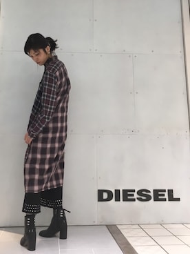 「diesel denim」｜にんさん（レディース・165cm）の夏コーディネート
