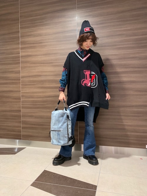にん Dieselのニットキャップ ビーニーを使ったコーディネート Wear