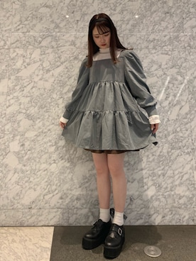 「へザー」｜「アイテム（ローファー）」を使った、mayu さん（レディース・155cm）の秋コーディネート