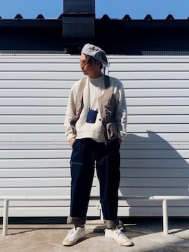 「niko and...（ニコアンド）のペインターデニムパンツ（デニムパンツ）」を使った、kentoさん（メンズ・177cm）の冬コーディネート