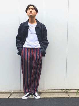 YAMAMOTO SHUTA使用「WHO'S WHO gallery（HIPHOP Gジャン）」的時尚穿搭