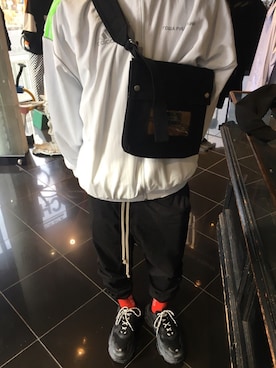 「Gosha Rubchinskiy（ゴーシャラブチンスキー）のアイテム（ナイロンジャケット）」を使った、taishiさん（メンズ・174cm）の春コーディネート