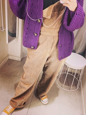 「sango（sango）のアイテム（サロペット/オーバーオール）」を使った、ryis888さん（レディース・154cm）の冬コーディネート