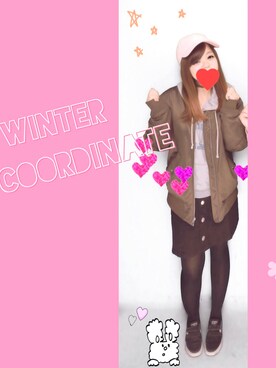 「キャップ女子」｜「アイテム（MA-1）」を使った、yukaさん（レディース・156cm）の春コーディネート