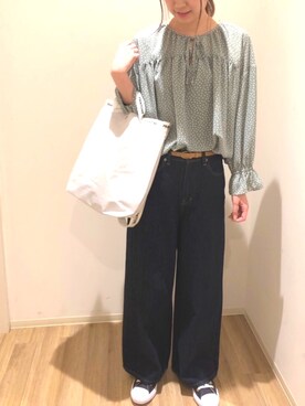 「BLOUSE（インポート）（ブラウス）のアイテム」を使った、sayakaさん（レディース・166cm）の春コーディネート